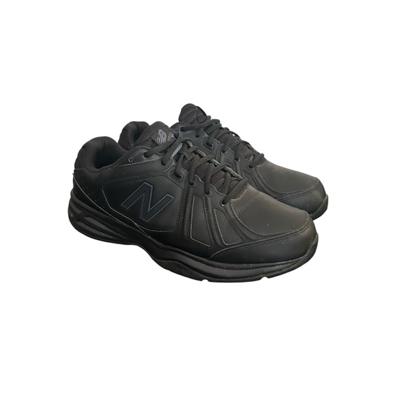 New Balance Men’s 409 MX409AB3 Black Leather Cross Training Sneakers Size 12 - Picture 1 of 13